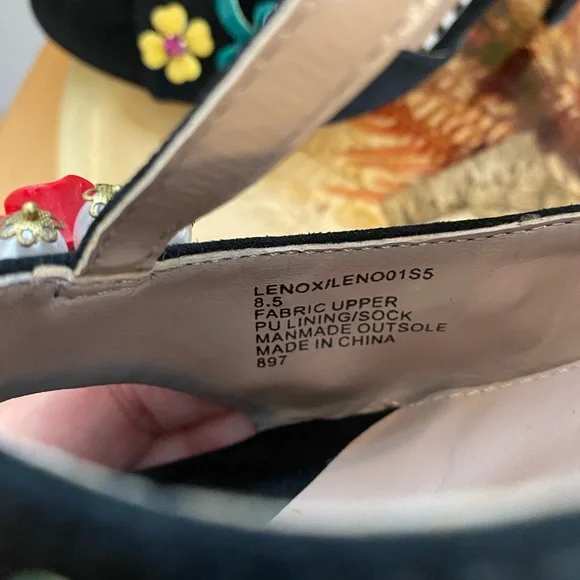 Betsey Johnson Lenox T-Strap Dress Sandals, High Heels, Blk, Multi Color, 8.5 - Picture 14 of 16